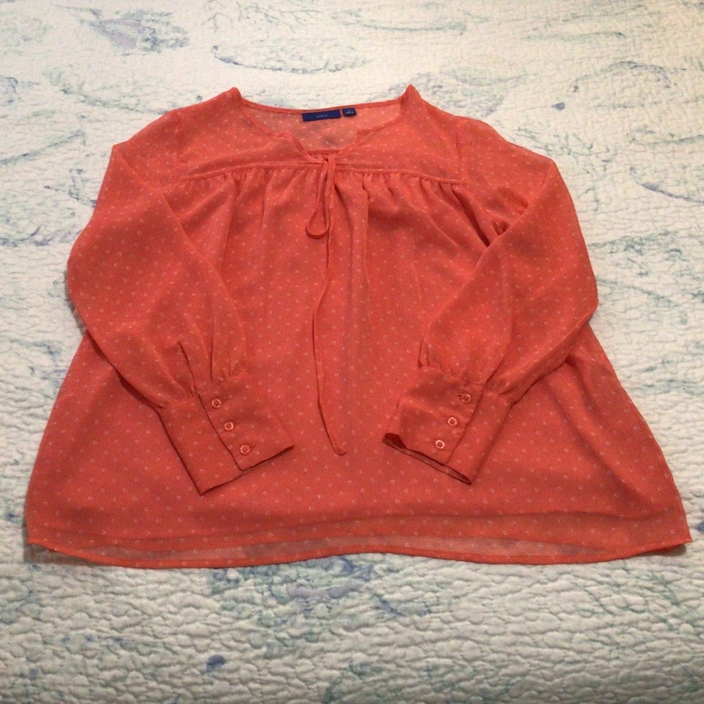 NWOT Apt 9 orange color women’s blouse